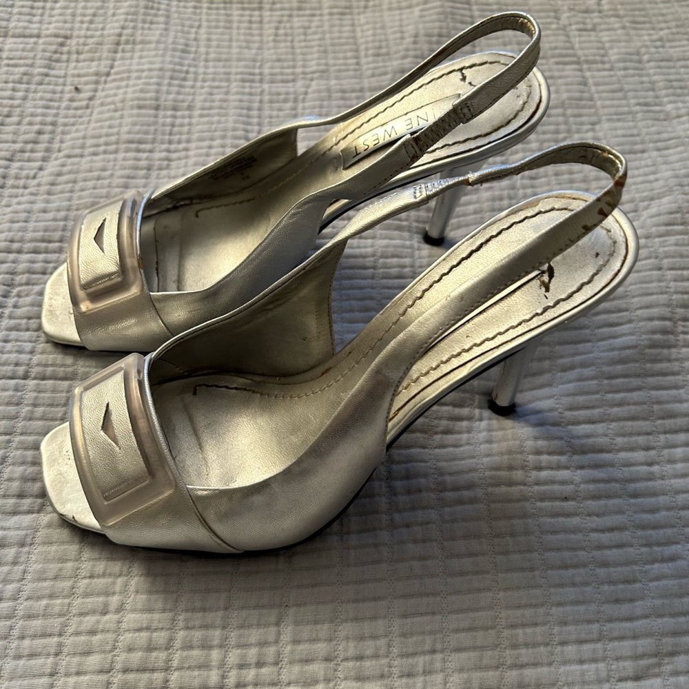 Silver shoes in great condition